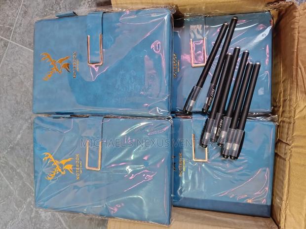 Diary Note or Notebook Blue With 2 Pens