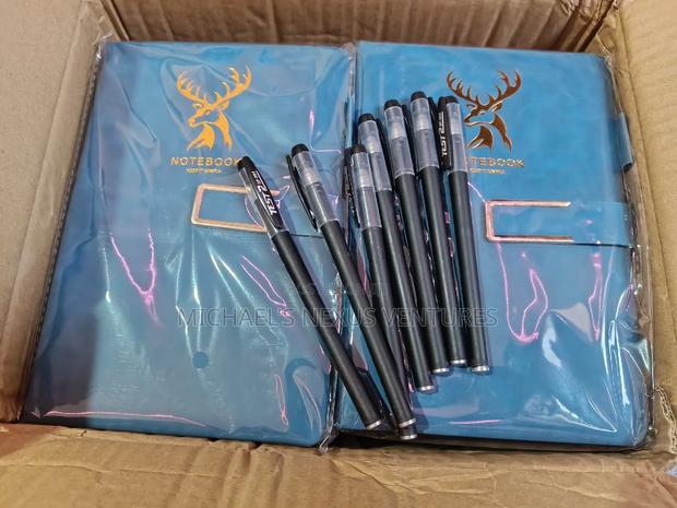 Diary Note or Notebook Blue With 2 Pens