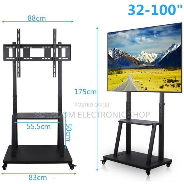 Floor Stand Standing Mobile Tv Trolley for TVS 75” · Photo 2