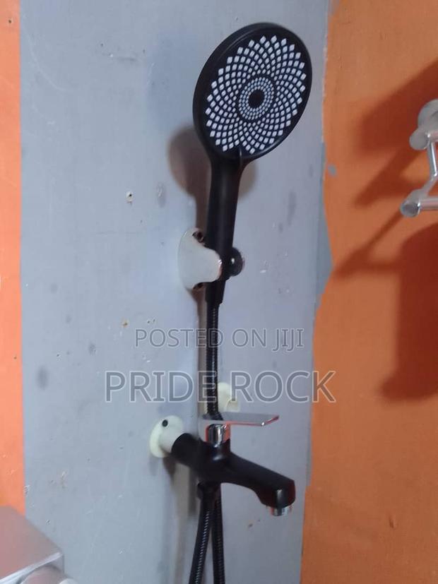 Black and Chrome Single Two in One Tap Shower, Single Shower · Photo 3