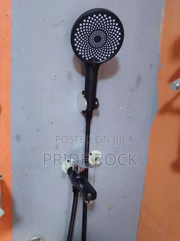 Black and Chrome Single Two in One Tap Shower, Single Shower · Photo 4