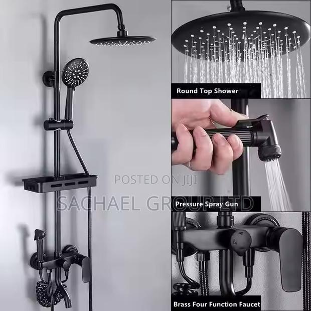 Black Elegant 4 in 1 Shower Set · Photo 3