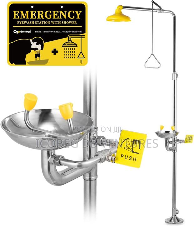 Stainless Steel Emergency Eye Wash and Shower Station photo 3