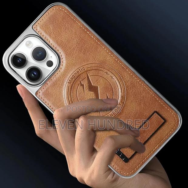 iPhone Leather Case With Mag-Safe and Stand · Photo 3