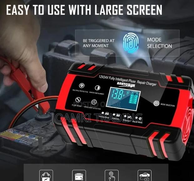 Car Battery Charger,12v/24v Intelligent Pulse Repair LCD photo 4