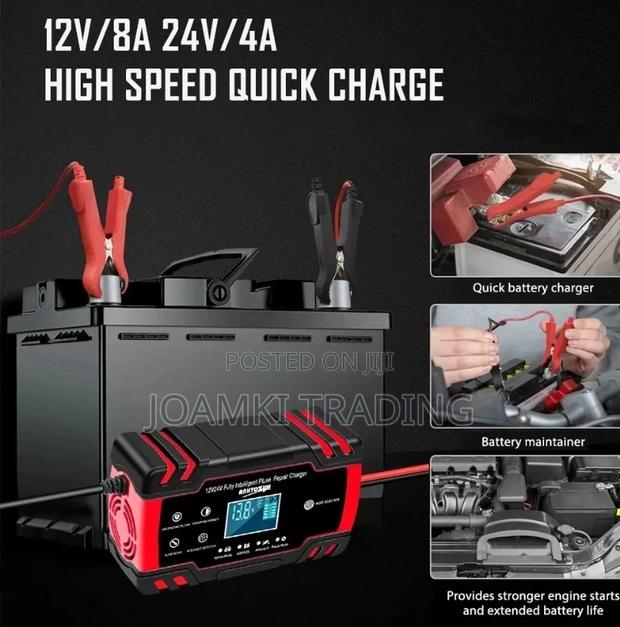 Car Battery Charger,12v/24v Intelligent Pulse Repair LCD photo 14