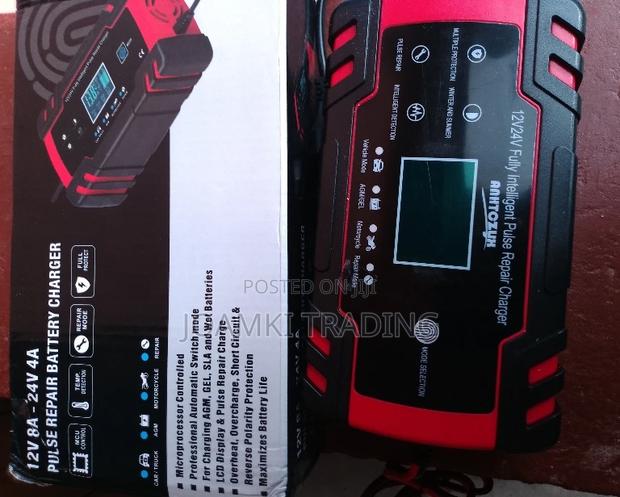 Car Battery Charger,12v/24v Intelligent Pulse Repair LCD photo 17