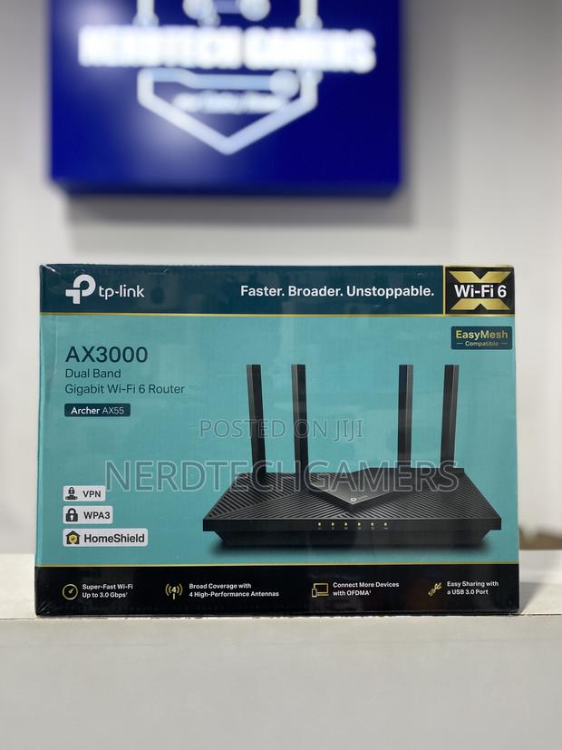 Tp-link AX3000 Wifi 6 Router, VPN Router, (Archer AX55) · Photo 4