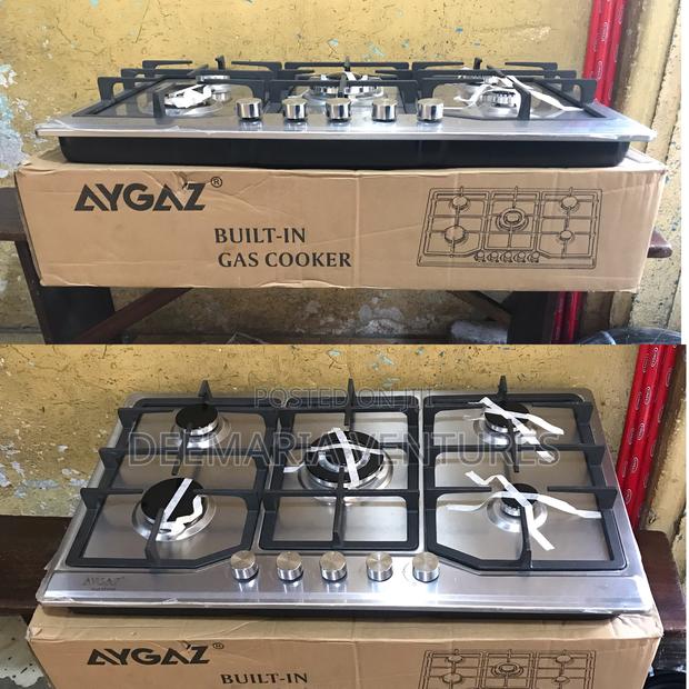 Aygaz Built in 5 Burner Auto Ignition Stainless Top Gas Hob