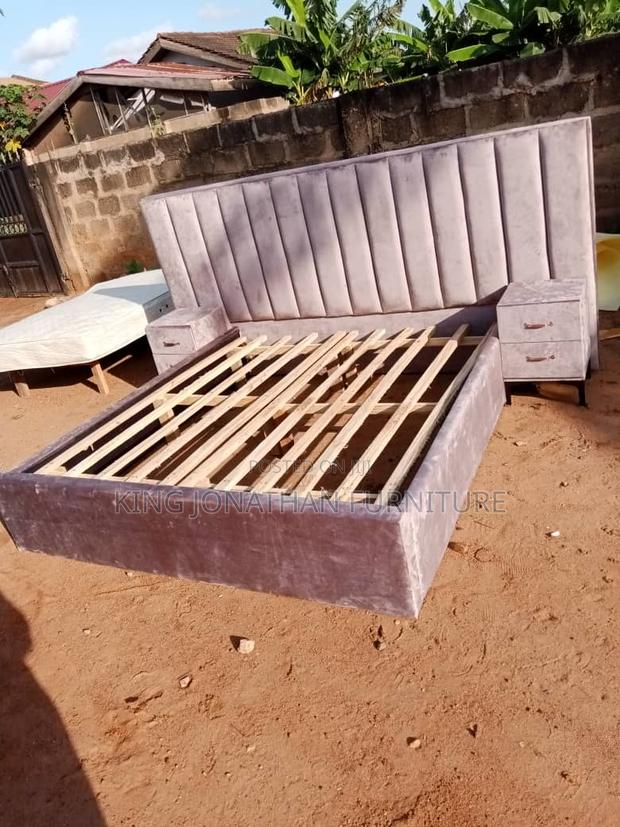 King Size Bed Frame and Side Drawer photo 2