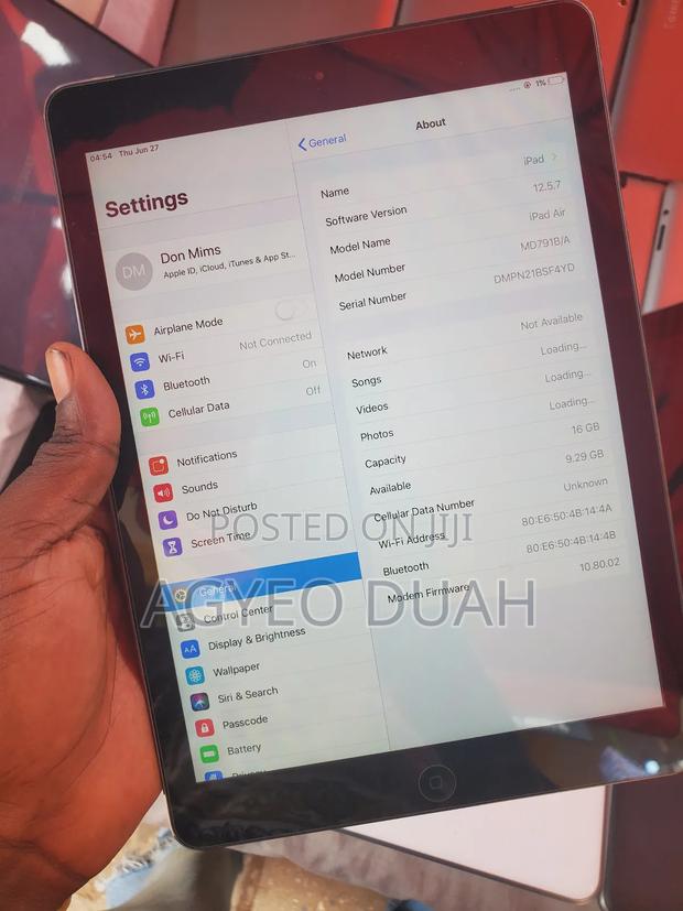 Apple iPad Air 16 GB Silver