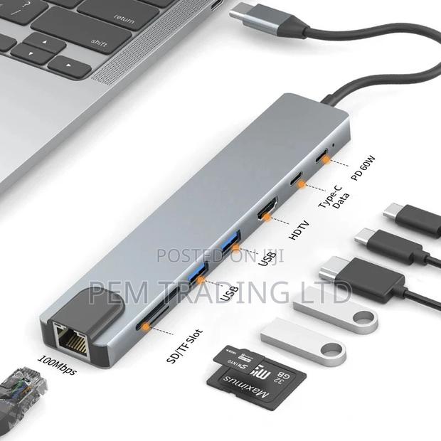 8 in 1 Type C Hub Adapter photo 2