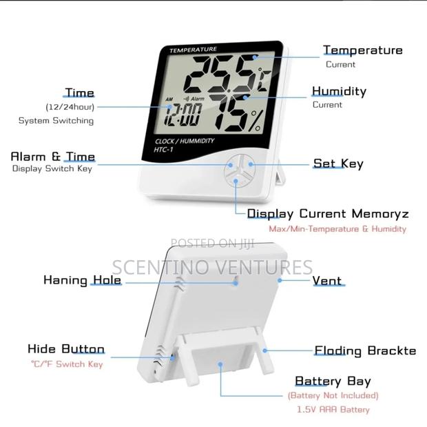 LCD Electronic Digital Thermometer Hygrometer Humidity Meter · Photo 4