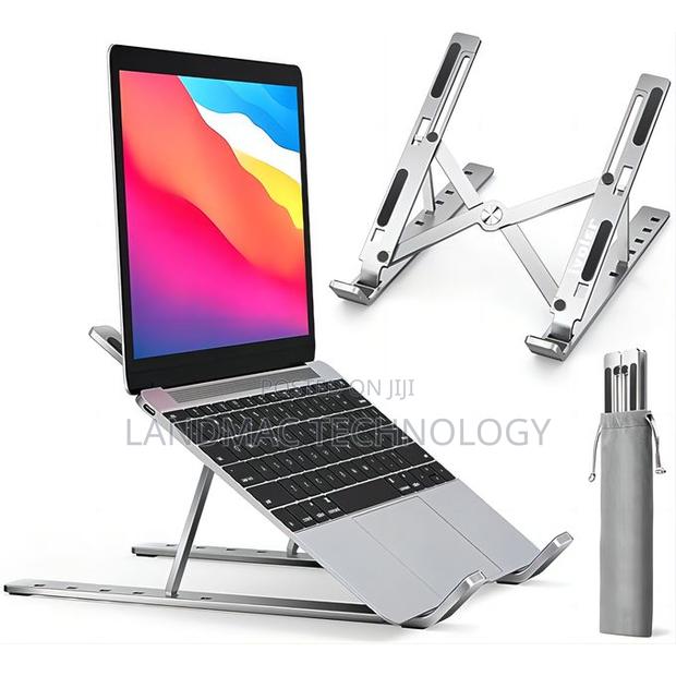 Metal Foldable Adjustable Stand Holder For Laptop Silver · Photo 4
