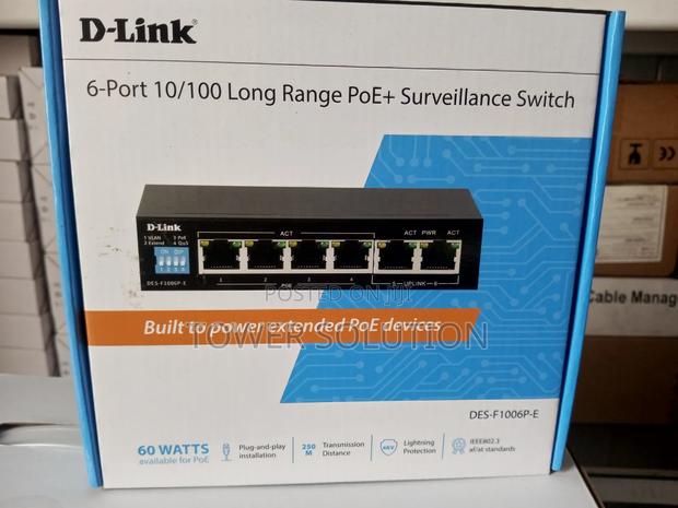 D-Link 6 Port POE+ Switch 10/100 · Photo 3