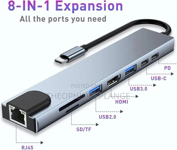 USB C Hub, 8 In 1 Usb Adapter With HDMI · Photo 4