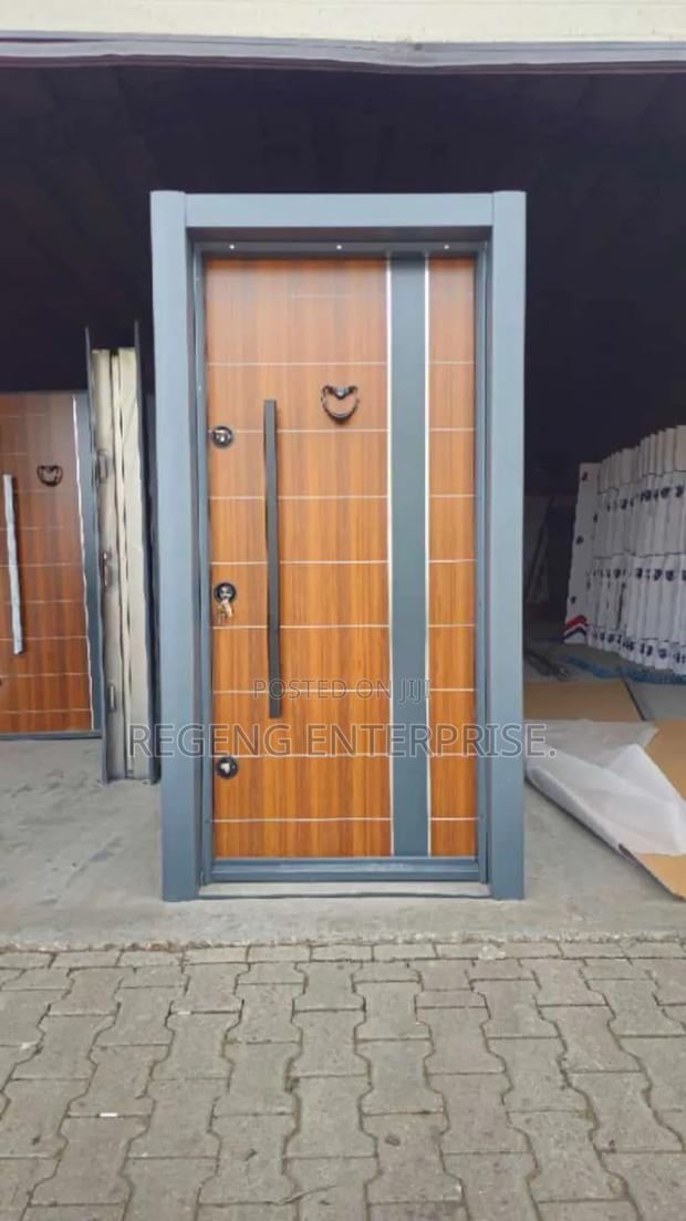 Heavy Turkish Security Door With Accessories Brown