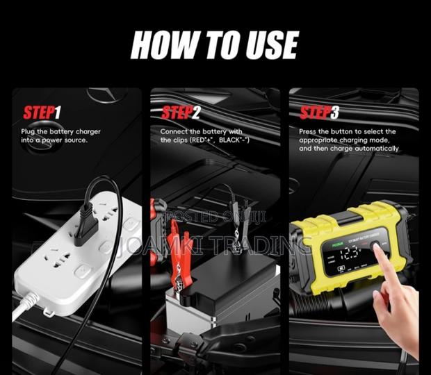Car Battery Charger,12v, Intelligent Pulse Repair With LCD photo 5