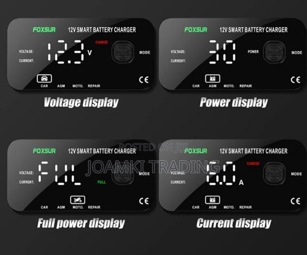 Car Battery Charger,12v, Intelligent Pulse Repair With LCD photo 8