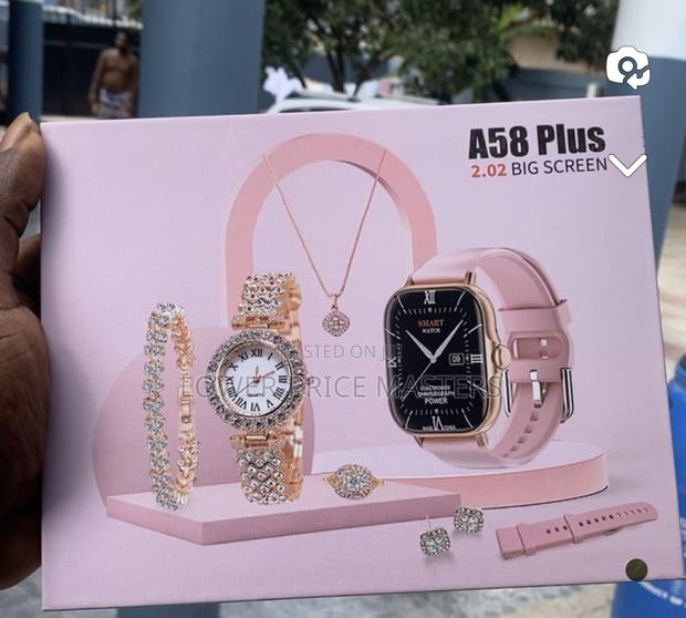 A58 Plus Smartwatch With Golden Jewellery (2 Watches) · Photo 3