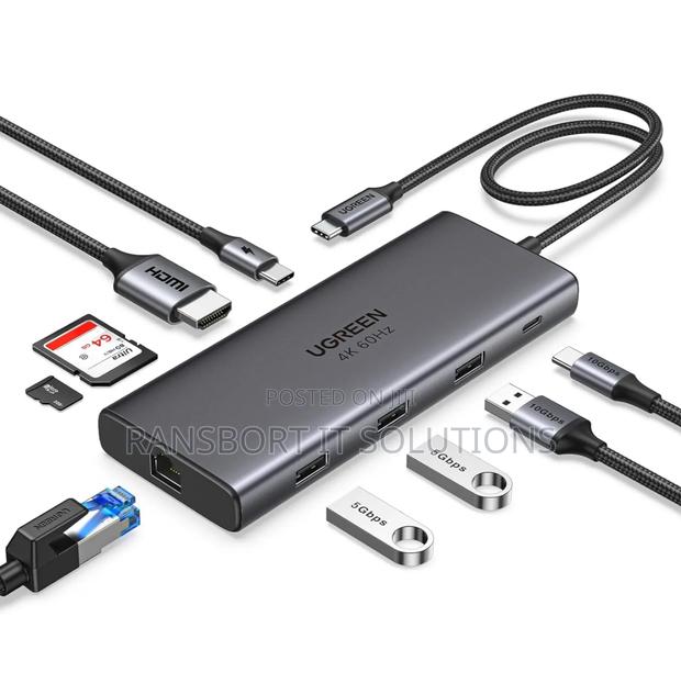 Ugreen Revodok Pro 109 USB C Hub Adapter 9 in 1, Card Reader Dongle · Photo 2