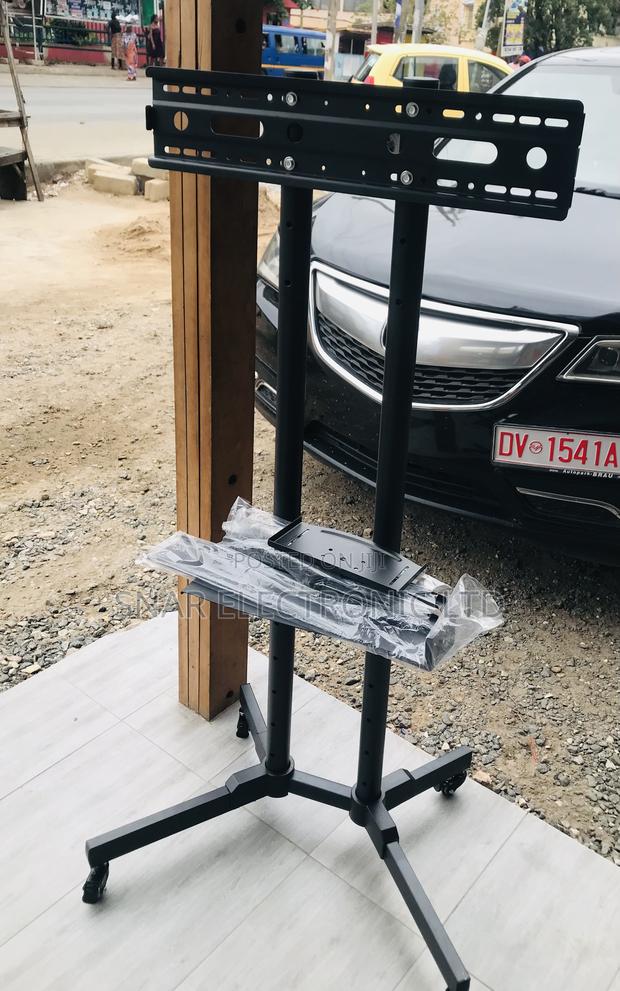 Mobile TV Stand With Wheels Height Adjustable 32-65" · Photo 2