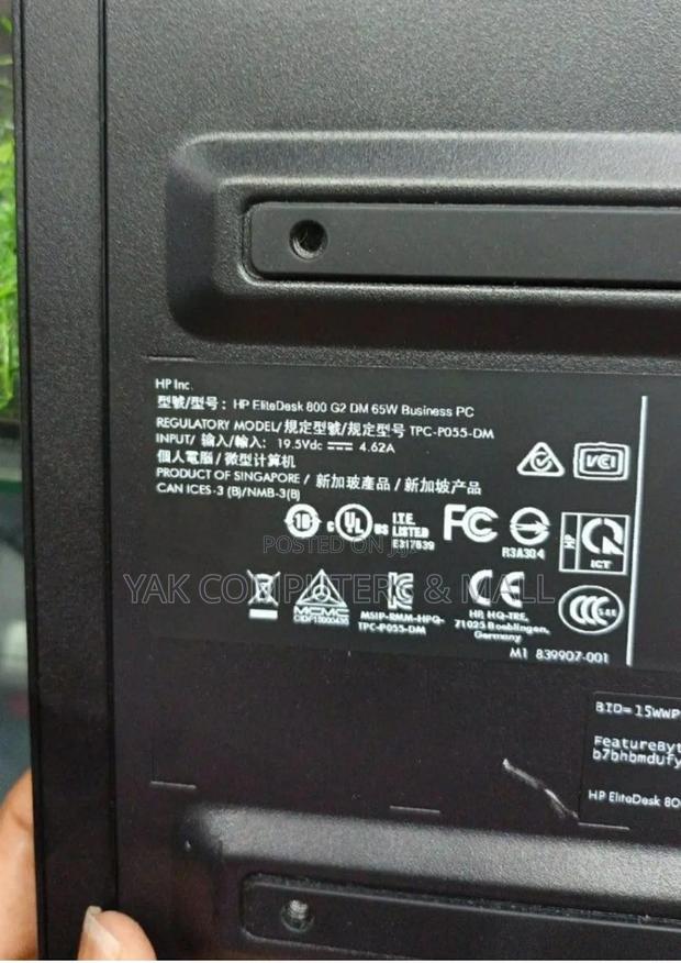 Desktop Computer HP EliteDesk 800 G3 8GB Intel Core I5 SSD 256GB