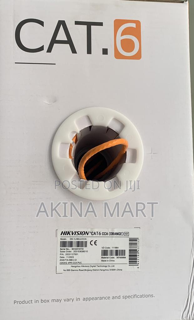 Hikvision Cat6 CCA Orange Cat6 Cable Cable photo 2