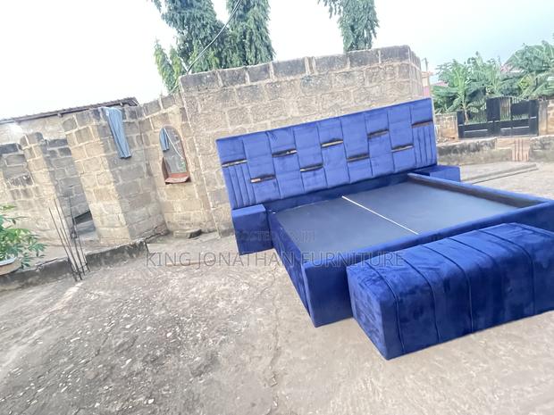 King Size Bed Frame and Ottoman With Side Drawers photo 2