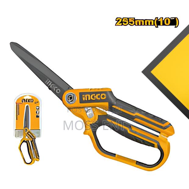 Rubber Grip Long-Blade Heavy Duty Scissors 10" - Hscrs832558 · Photo 2