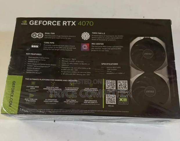Msi Ventus RTX 4070 12gb Graphic Card photo 2