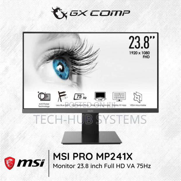 MSI Pro MP241X 24” Monitor, FHD 1080p, 75hz photo 2