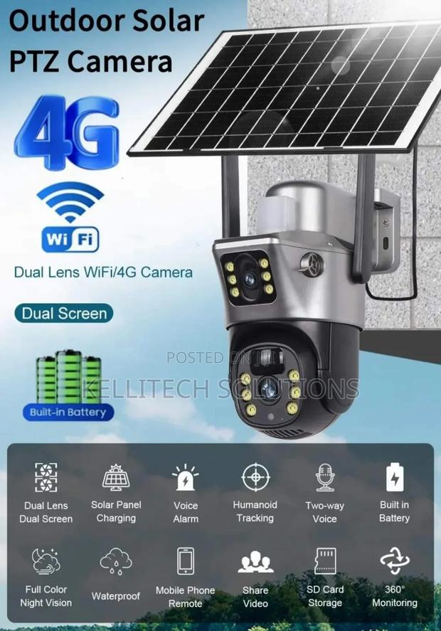 Dual Lens 4g Solar Powered 12mp CCTV Camera, Eseecloud App · Photo 4