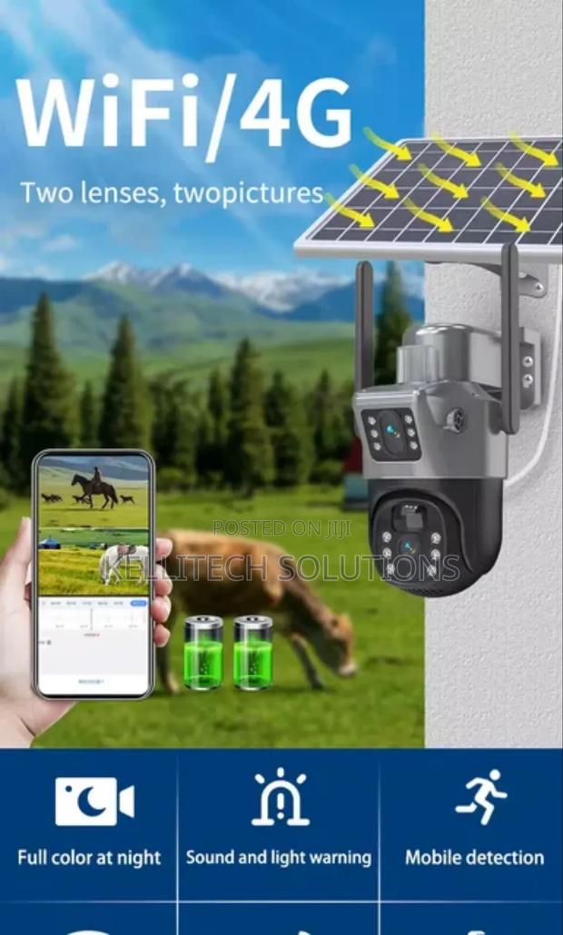 2026 Solar 4g Dual Lens 12mp CCTV Security Camera, Eseecloud · Photo 3