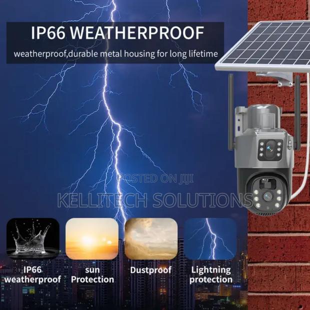 2026 Solar 4g Dual Lens 12mp CCTV Security Camera, Eseecloud · Photo 4