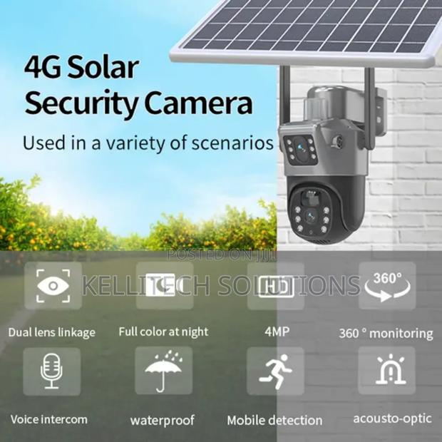 2026 4g Sim Dual Lens PTZ 12mp CCTV Security Camera With Solar Power · Photo 4