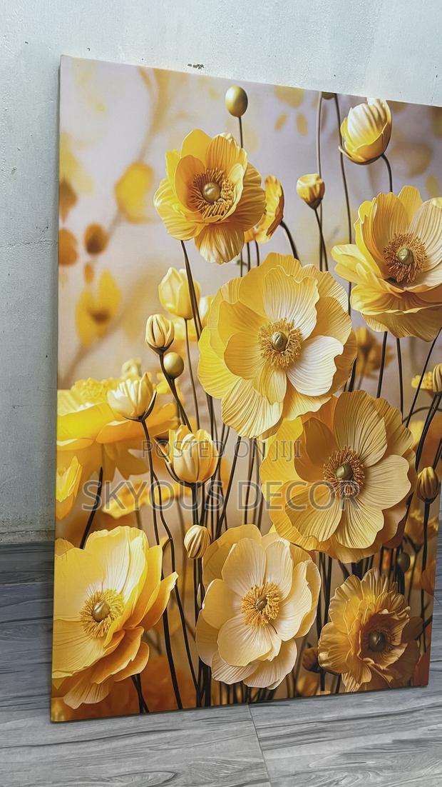 Yellow Abstract Wall Canvas · Photo 3