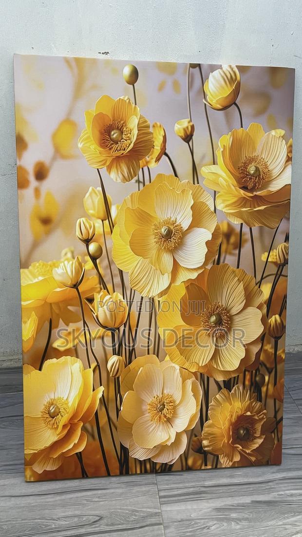 Yellow Abstract Wall Canvas · Photo 4