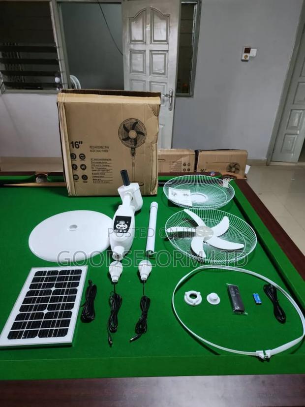 Solar Panels Chargeable Standing Fans