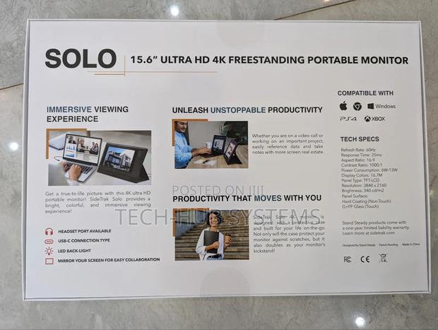 Sidetrak Solo 15.6” Freestanding Portable Monitor photo 2