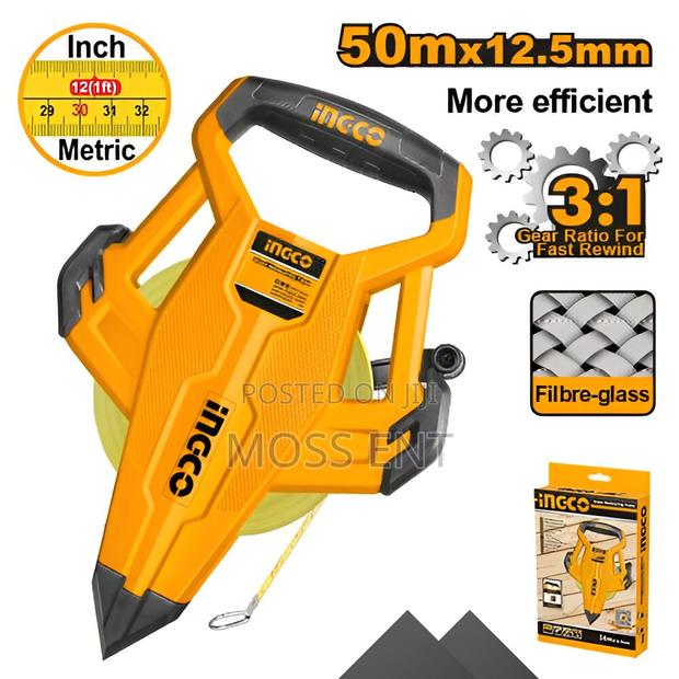 Fibreglass Measuring Tape 50mx12.5mm - Hfmt8350 · Photo 2