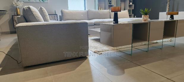Corner Sofa (Mineral Grey Fabric) With Recliner photo 2