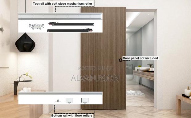 Concealed Sliding Barn Door Hardware Soft Close Mechanism · Photo 1