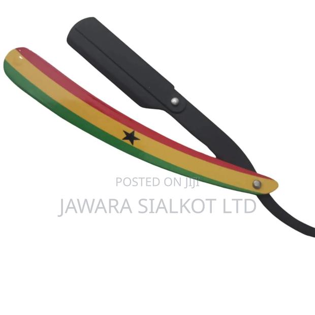 New Stylish Ghana Flag Handle Straight Razor · Photo 2