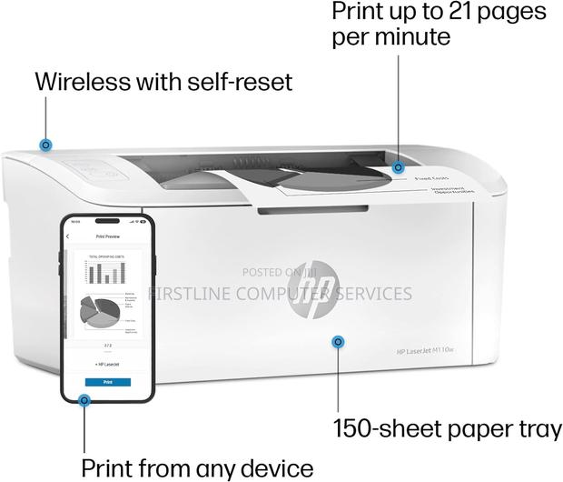 HP Laserjet M110w Wireless Printer, photo 3