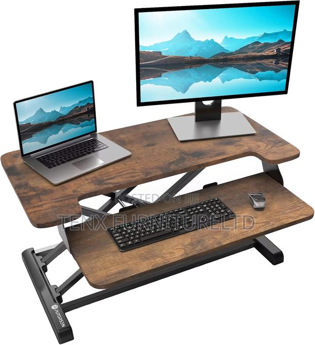 Dual Monitor and Laptop Riser Tabletop · Photo 1