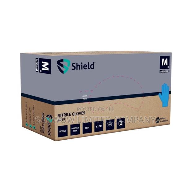 PH SHIELD Blue Nitrile Powder Free Disposable Gloves · Photo 4