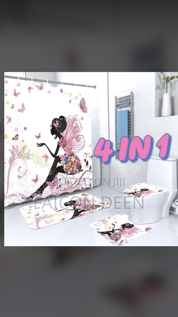 Bathroom Mat + Shower Curtains Plus 3 Set Bathroom Set Mats · Photo 1