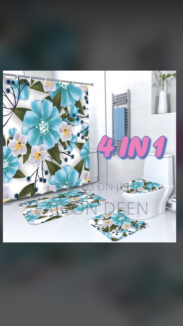 High Quality Floral Design 4 in One Set Bathroom Set Mats · Photo 1