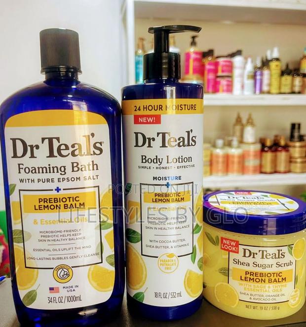 Dr Teal's Prebiotic Lemon Balm Lotion, Foaming Wash Scrub · Photo 2